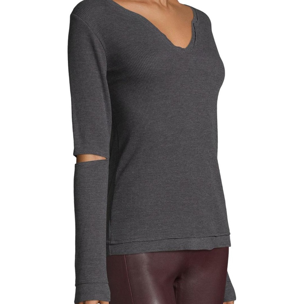 Joe's jeans collection elbow slit waffle shirt